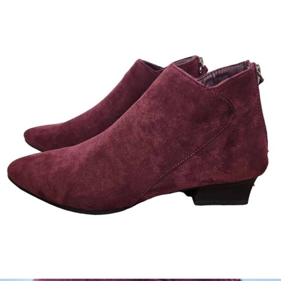 Seven7 Oxblood Ankle Bootie NWT Size 8 Wine Micro Suede Bootie - Picture 1 of 11